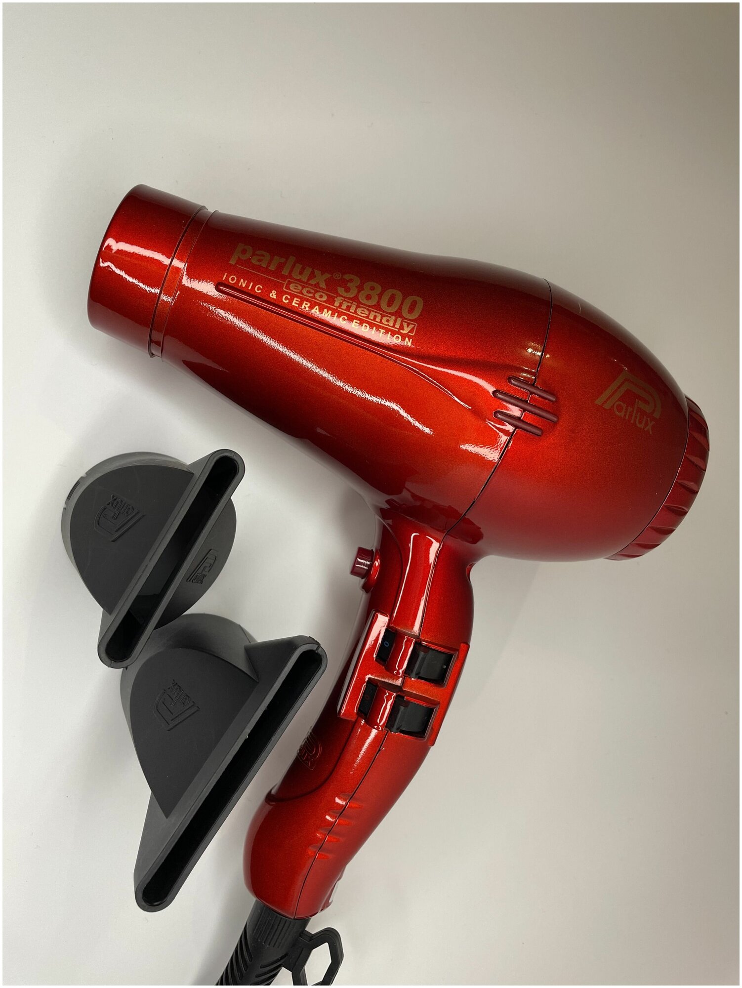 Фен для волос Parlux 3800 Eco Friendly Ionic & Ceramic Pro 2100 Вт красный - фотография № 1
