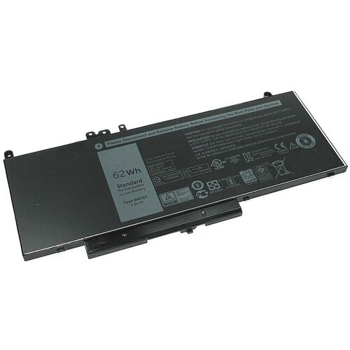 Аккумуляторная батарея для ноутбука Dell Latitude E5470 E5570 7.6V 62Wh 6MT4T аккумуляторная батарея для ноутбука dell latitude e5550 7 4v 51wh 8v5gx g5m10 черный