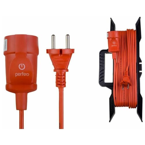 Удлинитель на рамке без заземления Perfeo RuPower 1 Sockets 30m Orange PF_C3266 серебряный скакающий провод mechanic fxv009 сверхтонкий припой 0 009 мм ремонт отпечатков пальцев стандартный медный провод