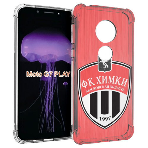 Чехол MyPads фк химки московская обл для Motorola Moto G7 Play задняя-панель-накладка-бампер