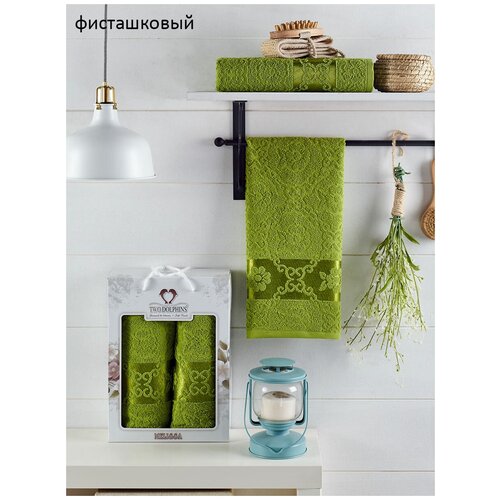 Комплект полотенец 50x90 70x140 10701 Melissa Two Dolphins бирюзовый Комплект полотенец 50x9070x140 1490₽