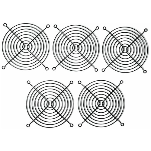 Защитная решетка на вентилятор Fan Grill 120x120мм / черная (5 шт.) защитная решетка на вентилятор fan grill 120x120мм серебристая 10 шт