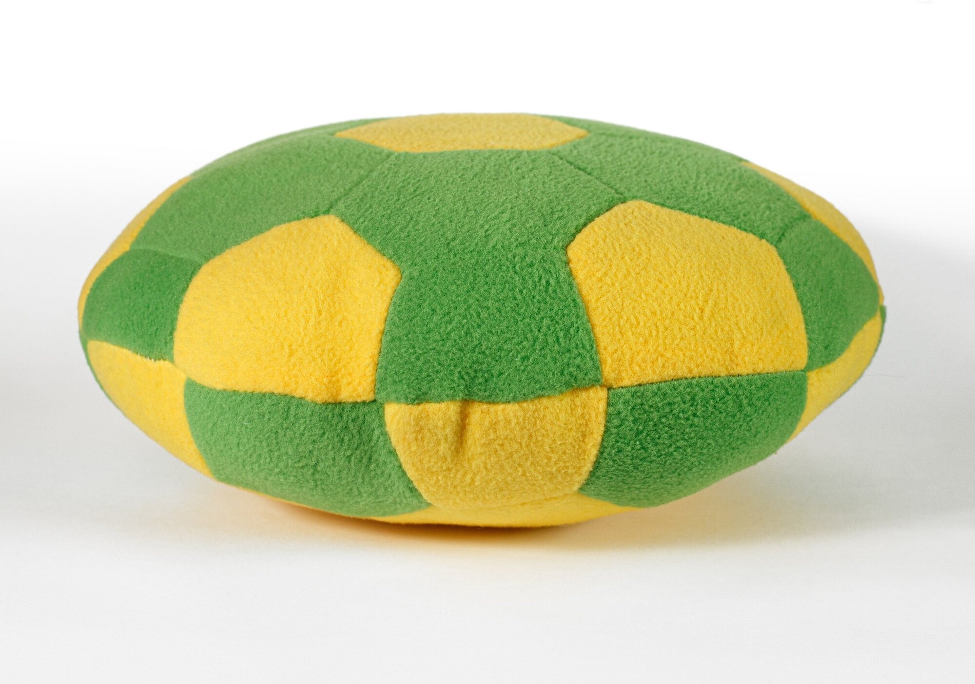 Подушка декоративная круглая цвет зеленый, желтый диаметр 30 см.