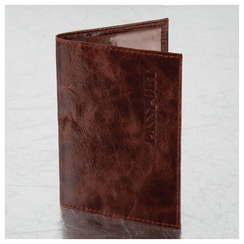 Обложка для паспорта BRAUBERG, коричневый обложка для паспорта befler classic натуральная кожа тиснение passport коричневая o 23 1