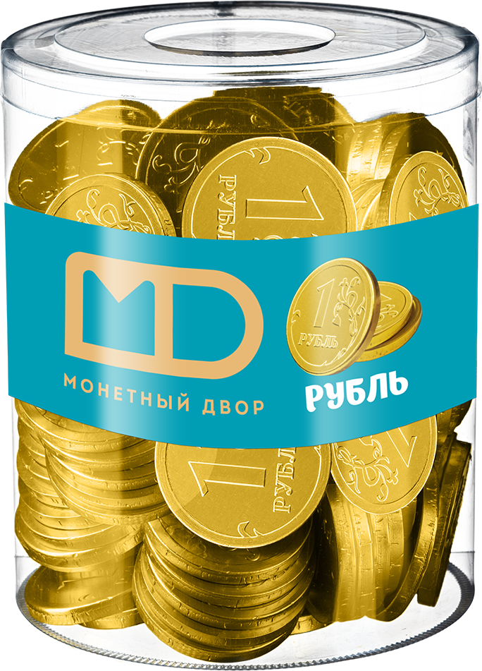 Шоколадные монеты «Рубль» 6г по 120 шт.