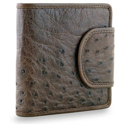 фото Стильный компактный кошелек (унисекс) из натуральной кожи страуса exotic leather