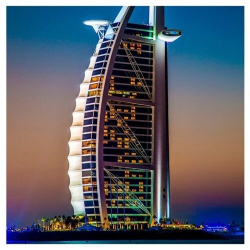 Картина на стену 50х50 см Город