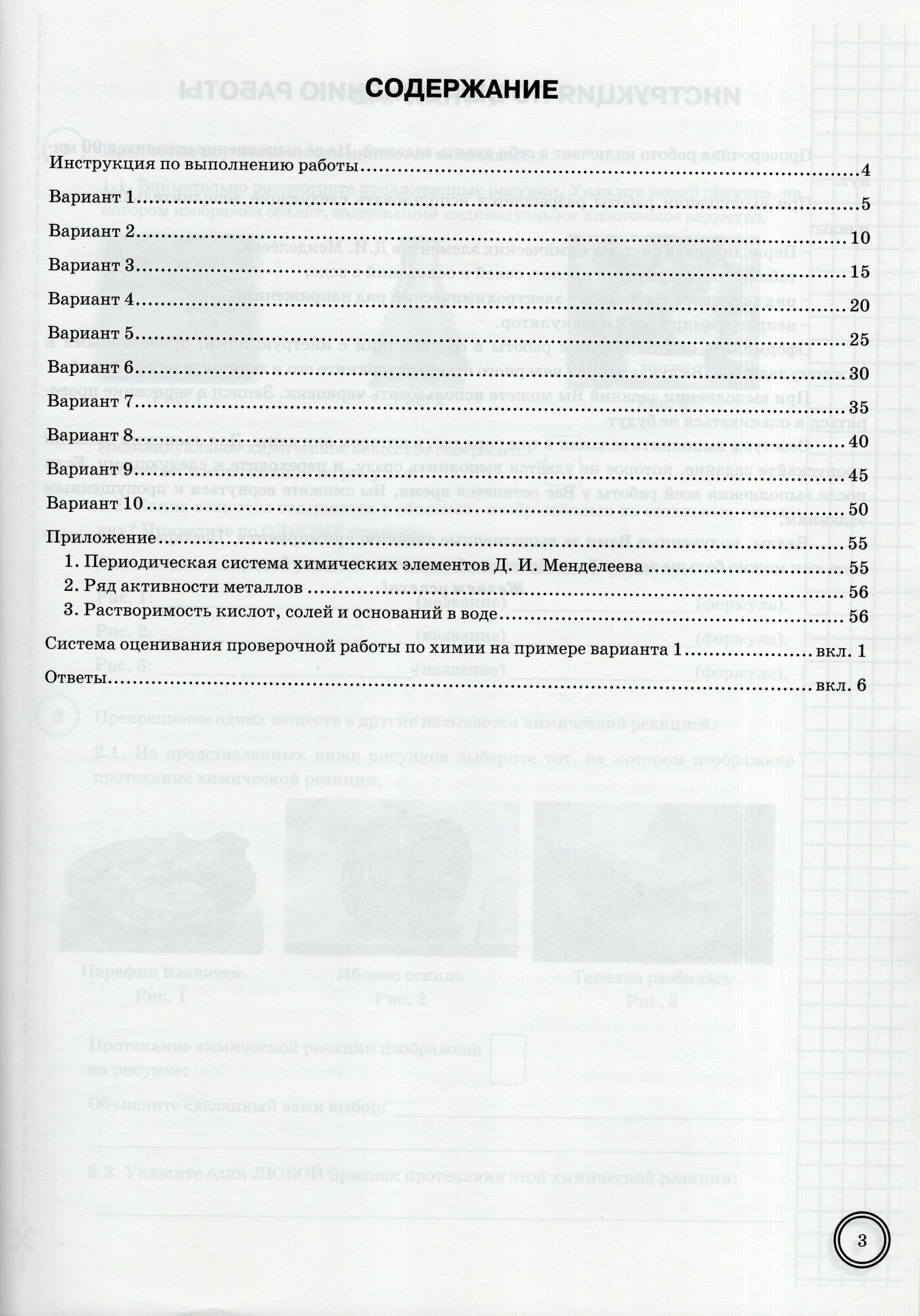 Химия 8 класс Всероссийская проверочная работа 10 вариантов Типовые задания - фото №3