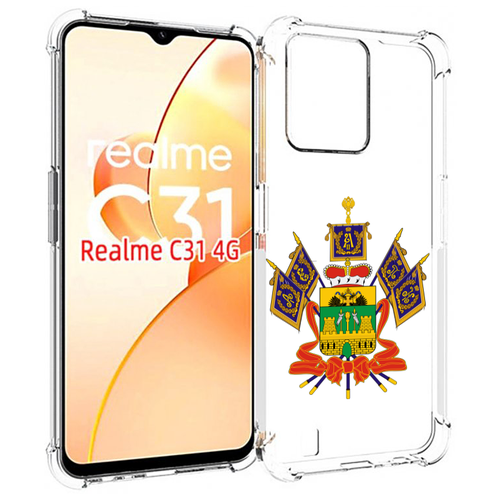 Чехол MyPads герб-краснодарский-край для OPPO Realme C31 задняя-панель-накладка-бампер