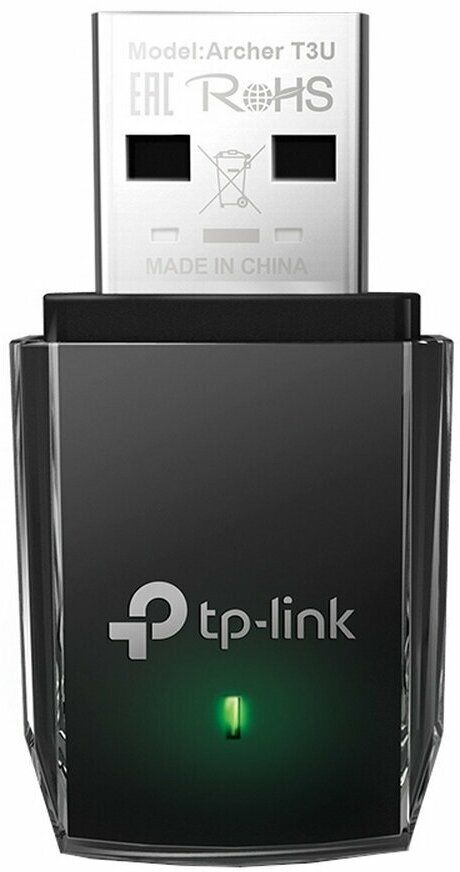 Беспроводной адаптер TP-LINK Archer T3U (802.11a/b/g/n/ac, 2.4 / 5 ГГц, до 867 Мбит/с, 23 дБм, USB) (Archer T3U)