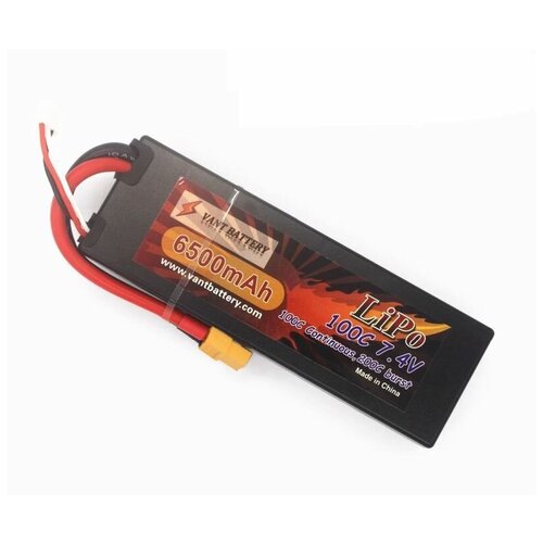 Аккумулятор LiPo Vant - 7.4В 6500мАч 100C (2S2P, Hardcase, разъём XT60)