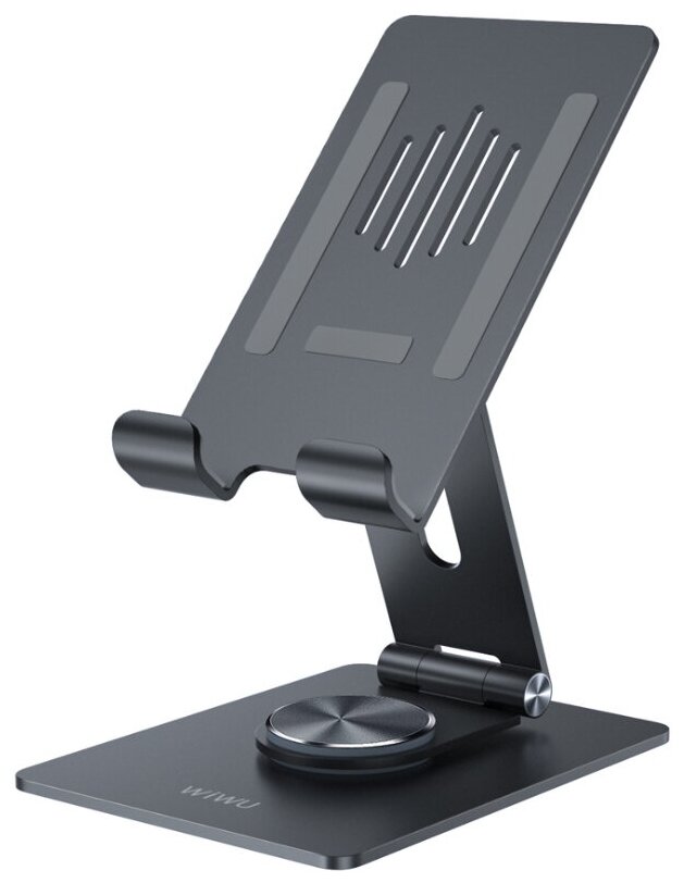 Подставка для планшета поворотная WiWU ZM106 Desktop Rotation Stand For Tablet up to 129 inch Space Gray