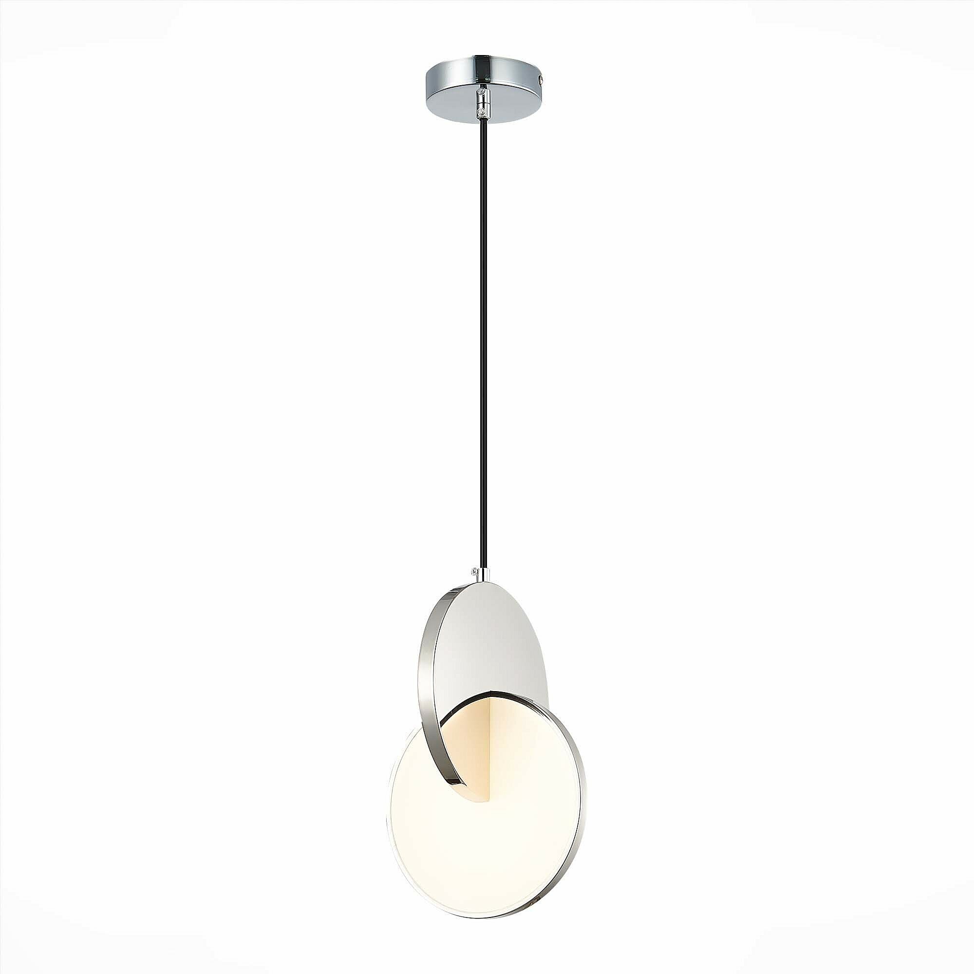 Светильник подвесной ST Luce Eclisse SL6107.113.01, LED, 12Вт, кол-во ламп:1шт, Хром