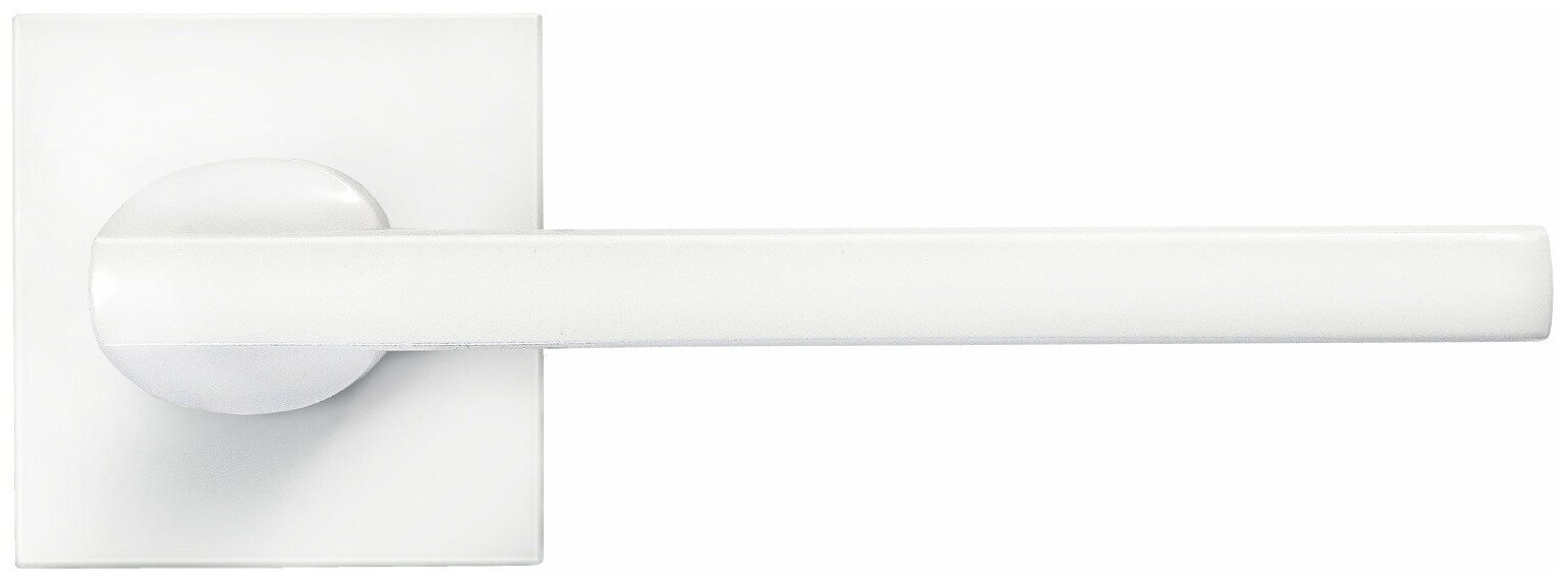 KAFFEE, ручка дверная межкомнатная на квадратной накладке MH-50-S6 W, цвет - белый