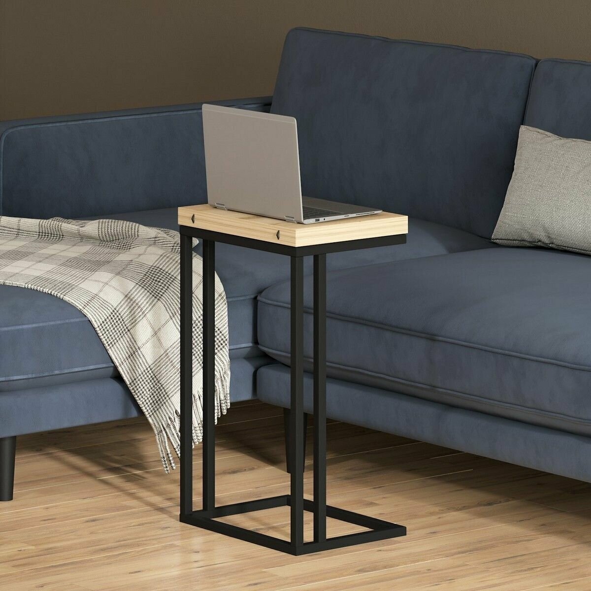 Стол для ноутбука SKYLAND COMP CD 4030, дуб бофорд/черный, 400х300х668/ приставной столик лофт/ журнальный/ кофейный/ складной стол трансформер - фотография № 12