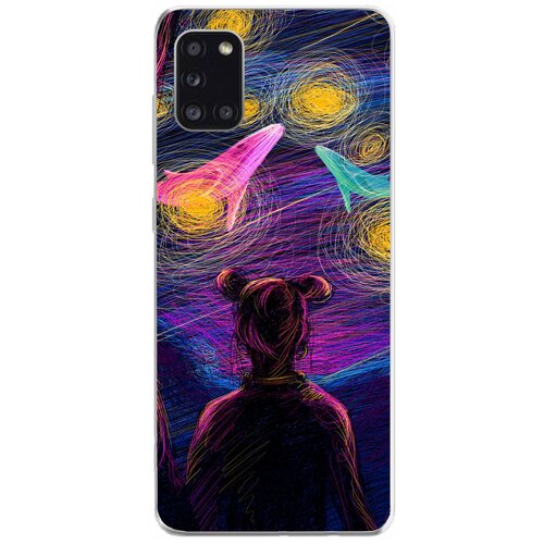 Силиконовый чехол Mcover для Samsung Galaxy A31 с рисунком Девочка космос силиконовый чехол mcover для samsung galaxy a72 с рисунком девочка космос