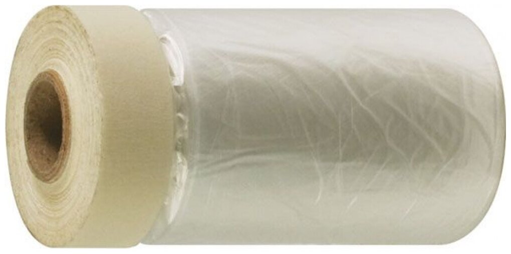 Пленка укрывная защитная c малярной лентой 0,55м*20м, Start - фотография № 5
