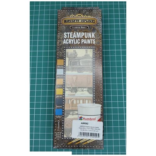 AB9062 Краска акриловая SteamPunk Paint Pack Metallic Acrylic 8 x 14ml 3 x brush südor monalisa acrylic paint 6x70 ml artist drawing painting pigment hand painted wall paint professional acrylic paints