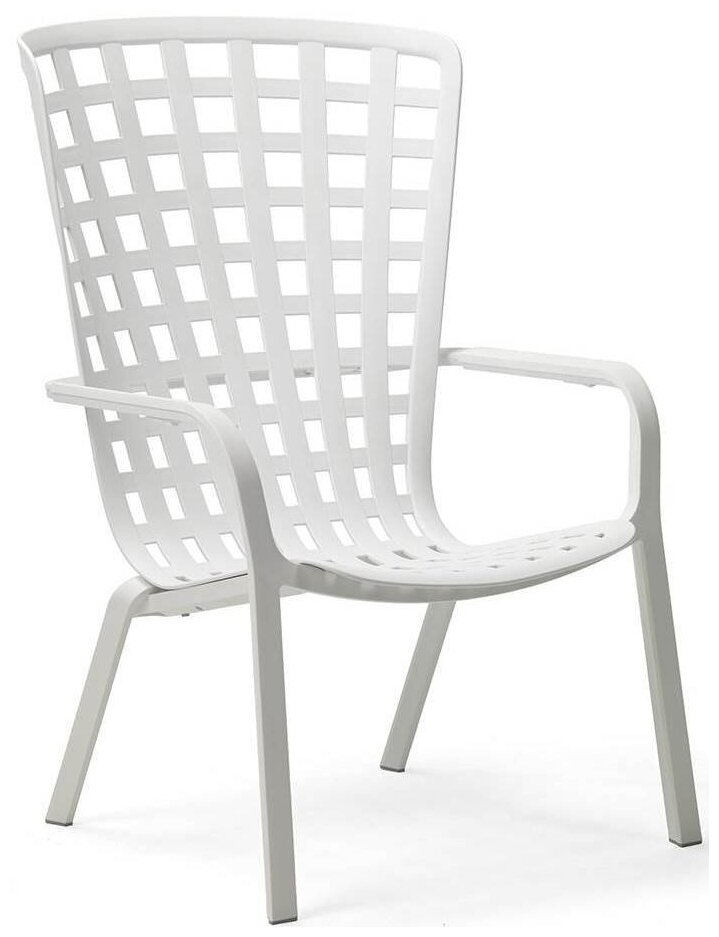 Лаунж-кресло с подушкой Nardi Folio, белый, зеленый - фотография № 4