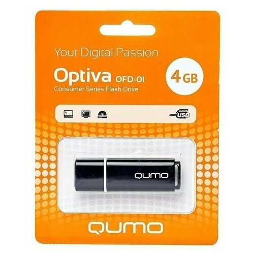 Флэш накопитель USB 4 Гб Qumo Optiva OFD-01. Черный