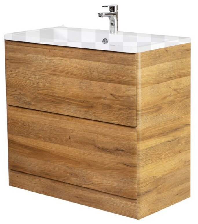 BelBagno ALBANO База под раковину напольная с двумя выкатными ящиками, Rovere Rustico, 900x450x850, ALBANO-900-2C-PIA-RR