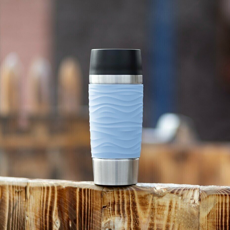 Термокружка Emsa Travel Mug Waves 0,36л Blue (N2010700) - фотография № 7