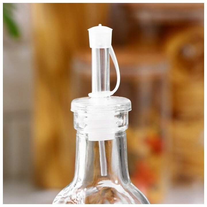 Бутыль стеклянная для масла и уксуса Доляна «Классик», 200 мл, h=20 см, цвет микс - фотография № 7