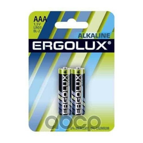 Батарейки Ergolux Lr03 Bl-2 11743 Ааа 1.5В Компл. 2Шт. Ergolux 11743 ERGOLUX арт. LR03 BL-2