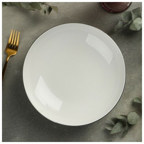 Тарелка фарфоровая суповая Magistro «La Perle», 1 л, d=22,5 см