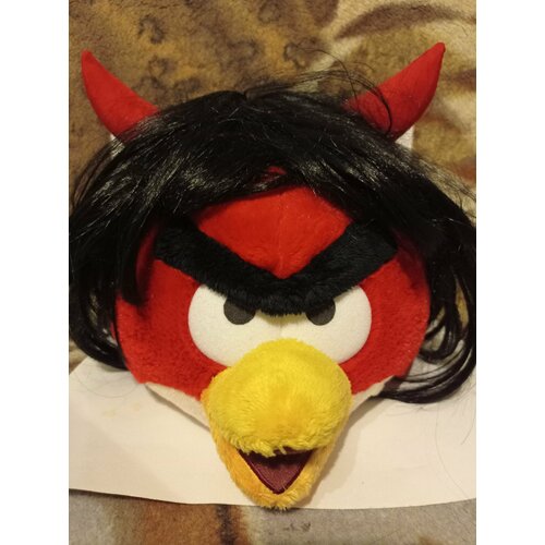 бриггс эми angry birds космос захватывающий полет к последнему рубежу Angry Birds Мягкая игрушка, Red в парике, 22см.