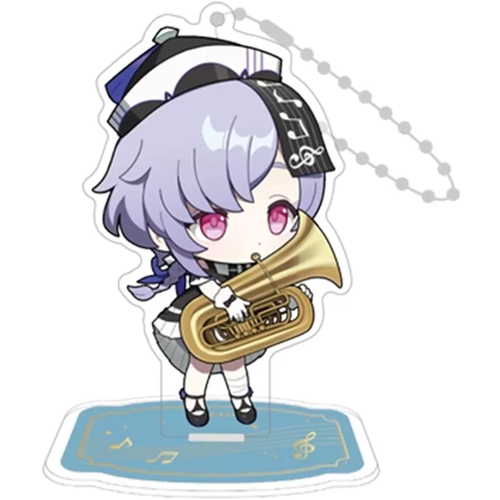 Фигурка miHoYo Genshin Concert Melodies of an Endless Journey Chibi Character Acrylic Standee Strap Qiqi, 5 см аниме фигурка ци ци genshin impact