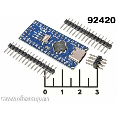 Радиоконструктор Arduino nano V3 Type C + ATMEGA328P + CH340G