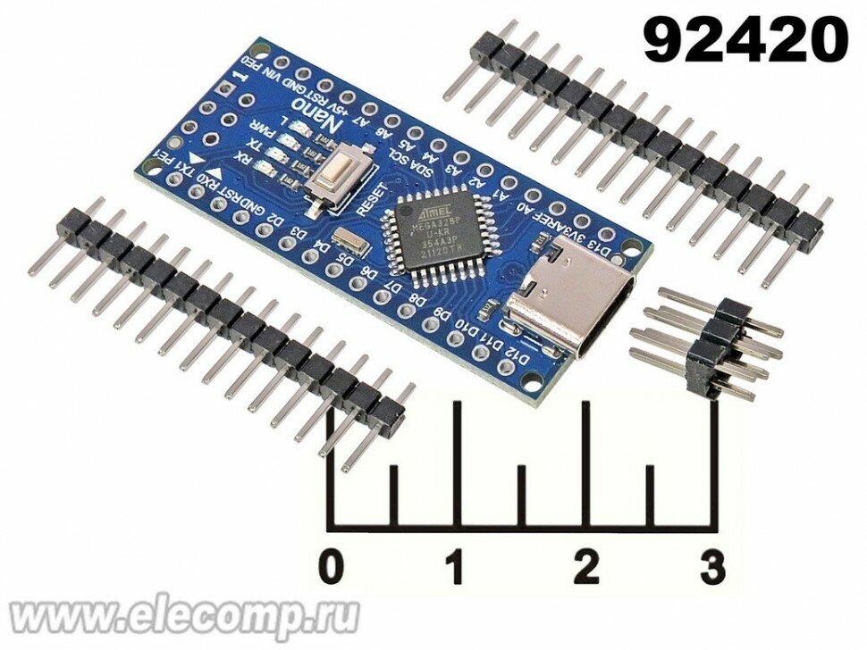 Радиоконструктор Arduino nano V3 Type C + ATMEGA328P + CH340G