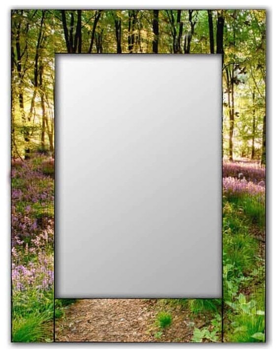 Настенное зеркало Дом Корлеоне Лесные цветы 50x65 см