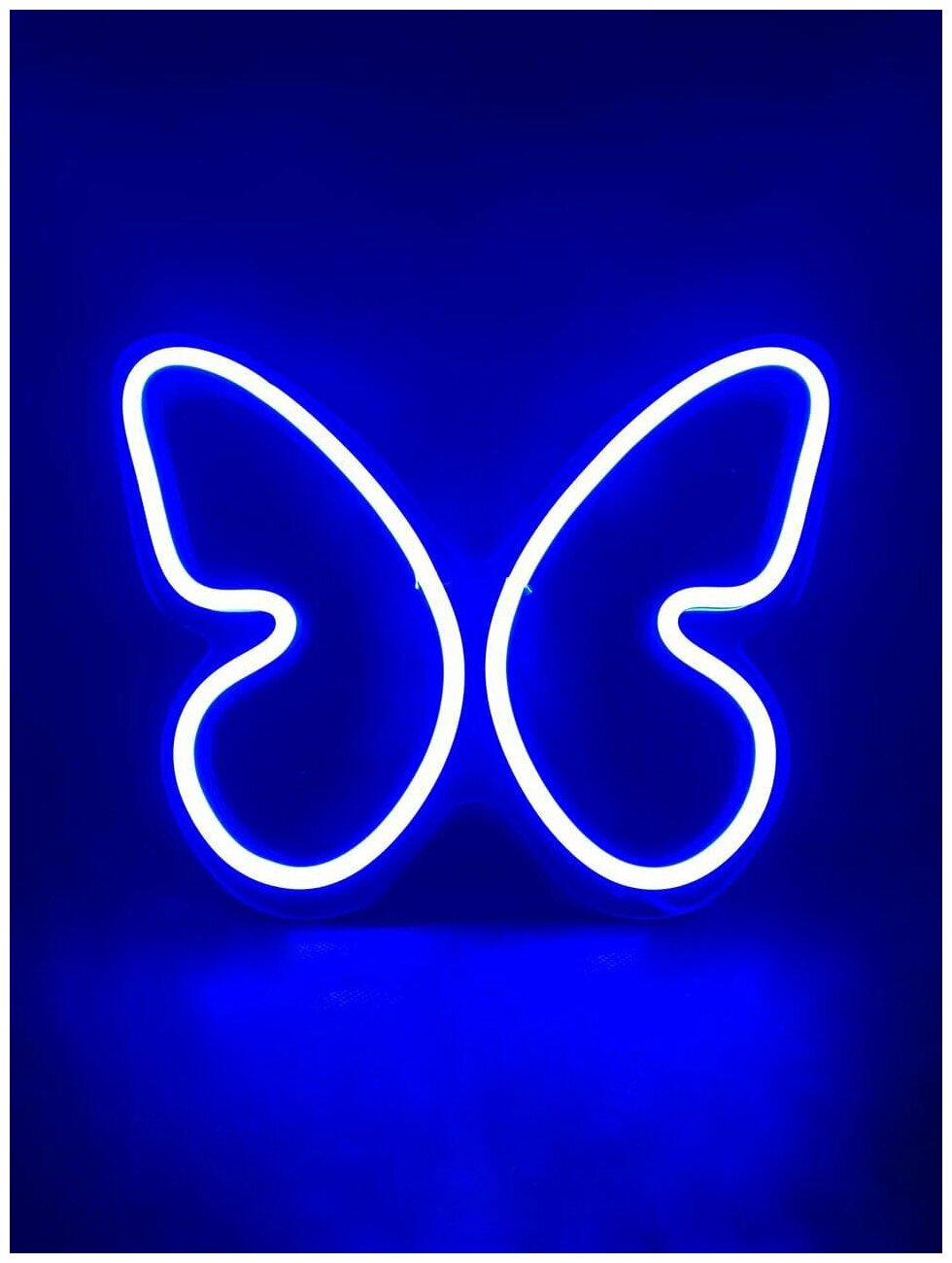 Светодиодный неоновый светильник PJ Neon Бабочка, 12/220v, синий - фотография № 1
