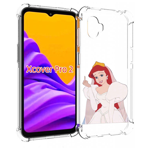Чехол MyPads принцесса-Русалочка-Ариель женский для Samsung Galaxy Xcover Pro 2 задняя-панель-накладка-бампер