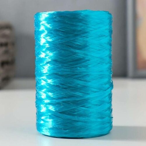 Пряжа - Для вязания мочалок, 100% полипропилен, 400м/100гр, №2-3, цвет бирюзовый перламутр, 5 шт.