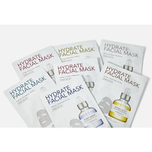 Набор масок для лица DERMAL SHOP 7 DAYS FACIAL CARE HYDRATE FACIAL MASK тканевая маска для лица с коллагеном и витамином с yerma vitamin collagen essence mask 1 шт