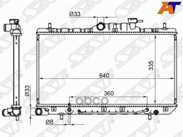 Радиатор Hyundai Accent 99-12 / Тагаз Accent 99-12 Sat арт. SG-HY0002-AT-R