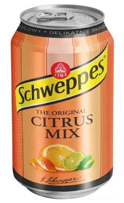 Газированный напиток Schweppes Citrus Mix (Швепс Цитрусовый Микс) 0.33 л ж/б упаковка 12 штук (Польша)