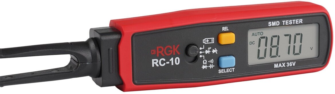 Тестер RLC (SMD) компонентов RGK RC-10 755207 RGK 755207 - фотография № 3