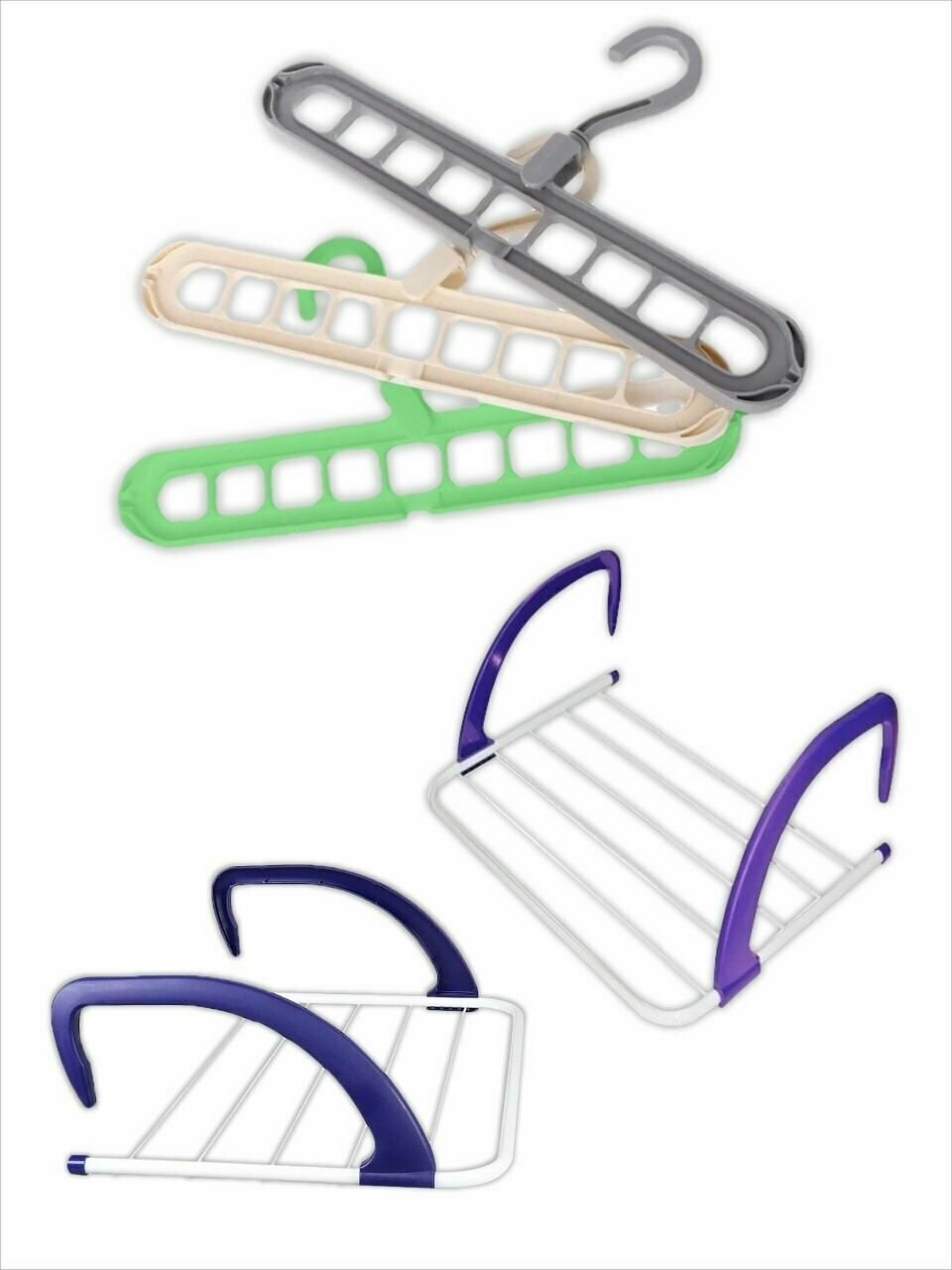 Сушилка на батарею, сушилка на балкон, сушилка для обуви / Вешалки для одежды многофункциональные,3 шт