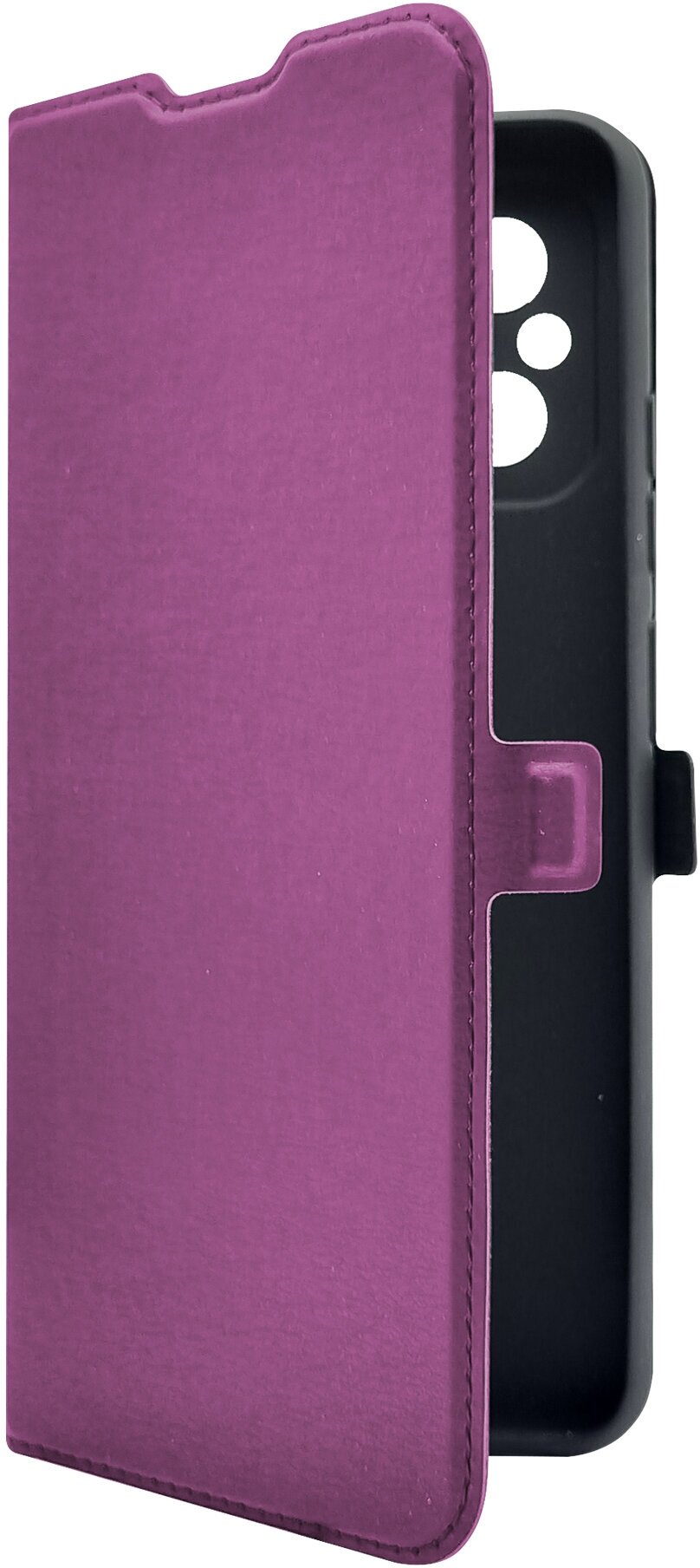 Чехол на Xiaomi Redmi 12C/POCO C55 (Ксиоми Редми 12С) фиолетовый книжка эко-кожа подставка с отделением для карт и магнитами Book case Miuko