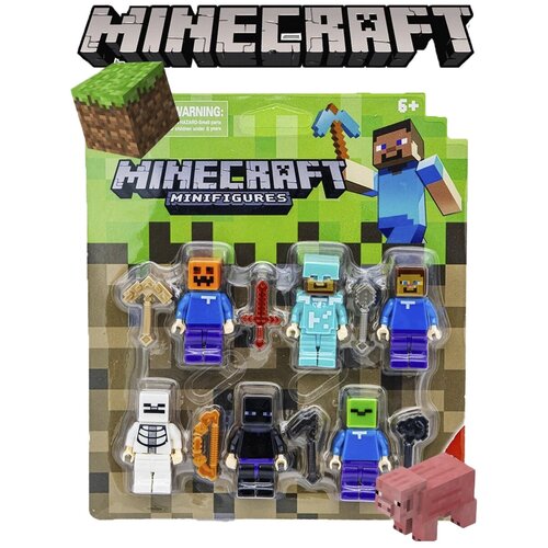 Набор фигурок Майнкрафт 6 шт Минифигурки Minecraft / Совместим с Лего