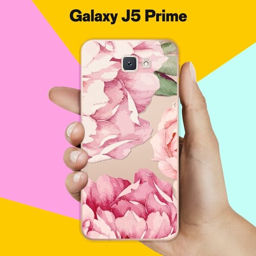Силиконовый чехол на Samsung Galaxy J5 Prime Пионы / для Самсунг Галакси Джей 5 Прайм