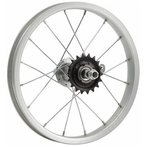 фото Колесо 14" заднее, одностенный обод 16 отв, втулка сталь dachan, гайка stg