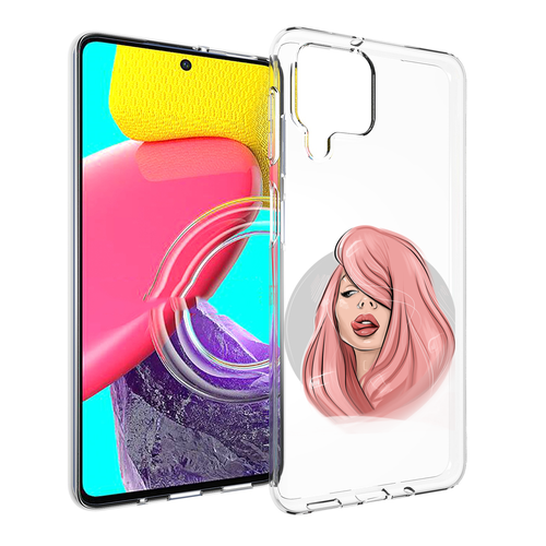 Чехол MyPads лицо-девушки-с-розовыми-волосами женский для Samsung Galaxy M53 (SM-M536) задняя-панель-накладка-бампер чехол mypads девушки боссы женский для samsung galaxy m53 sm m536 задняя панель накладка бампер