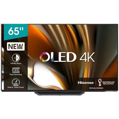 Телевизор OLED Hisense 65 65A85H черный 4K Ultra HD 120Hz DVB-T DVB-T2 DVB-C DVB-S DVB-S2 USB WiFi Smart TV RUS 17314000₽