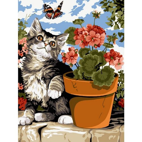 Картина по номерам Игривый котенок 40х50 см Hobby Home