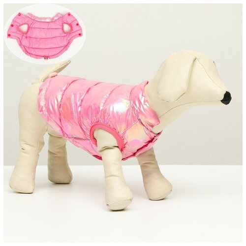 Куртка для собак Sima-land двухсторонняя с утяжкой, размер 8, розовая (6968371)